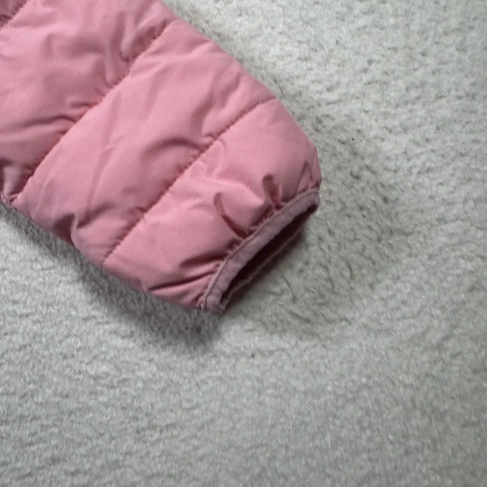 Gerry Puffer Jacket Toddler Girls 4T Pink Excellent Hooded Quilted Zip Up